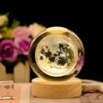 3D Crystal Moon Lamp – Engraved Crystal Ball LED