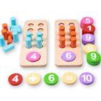 Math Learning Kit | Counting Peg Board For Kids | Number, Addition And Subtraction Game | Montessori Educational Wooden Toys | Age 3-7 | Gift For Kids - Image 2