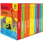 My First Library: Boxset of 10 Board Books for Kids (Pack 1) | Includes ABC, Numbers, Shapes, Colors, Wild Animals, Farm Animals & Pets, Birds, Fruits, Vegetables & Transport | Early Learning Board Books for Babies, Toddlers & Preschoolers | Ages 0-3 Years